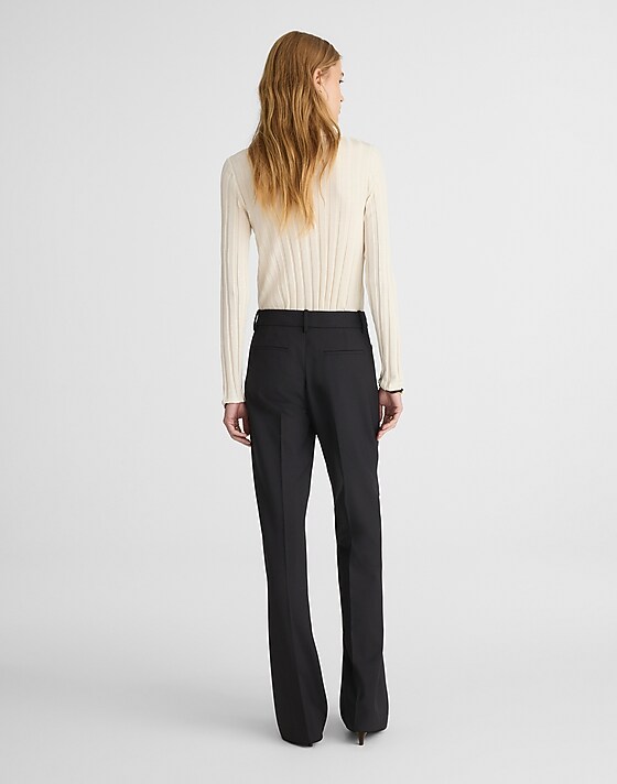 Madewell Petite High-Rise Bootcut Trouser Jet Black