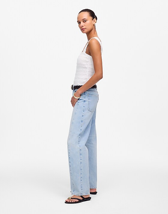 Madewell Petite Pieced Barrel-Leg Jeans Foster Wash