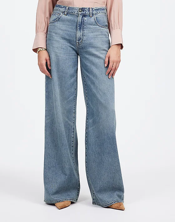 Madewell Petite Superwide-Leg Jeans: Airy Denim Edition Billings Wash
