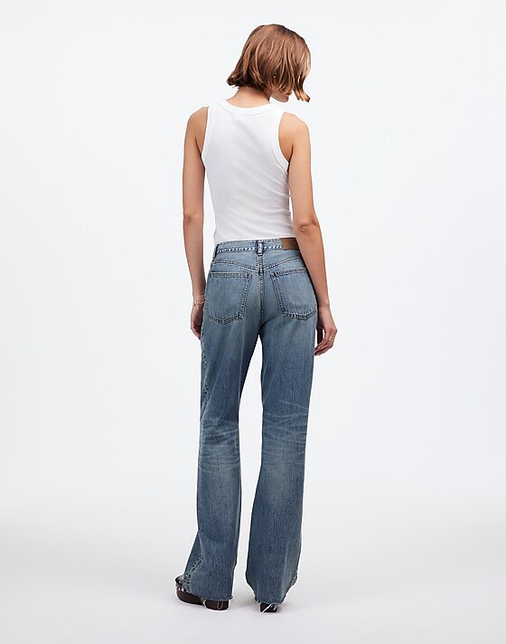 Madewell Pleated Low-Slung Baggy Jean In Billings Wash: Airy Denim Edition Billings Wash