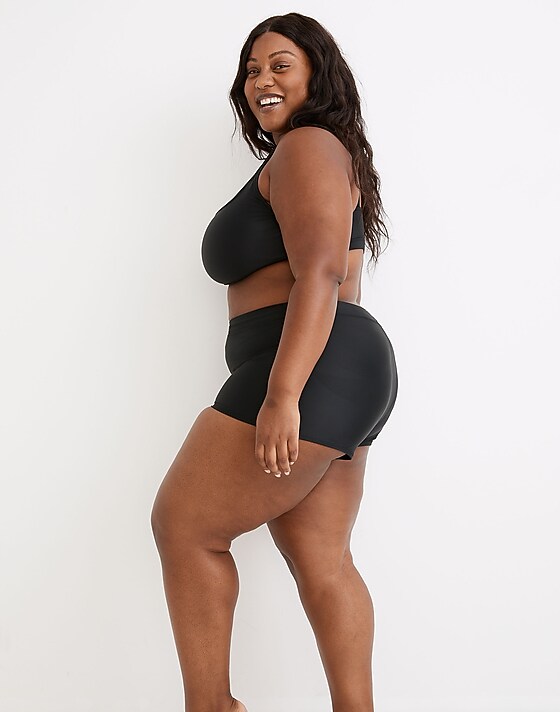 Madewell Plus Madewell Second Wave Bikini Shorts Bottom True Black