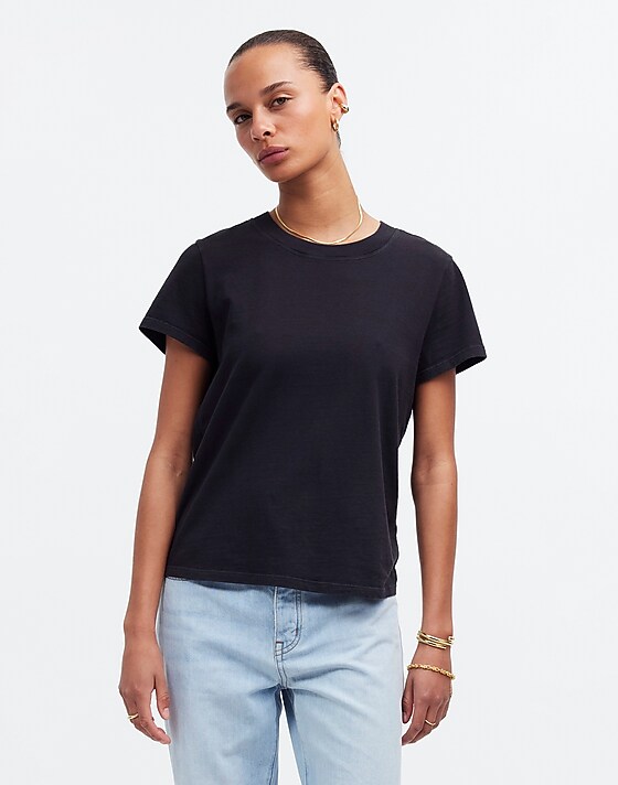 Madewell Premium Standard 01. The Shrunken Tee Black Charcoal