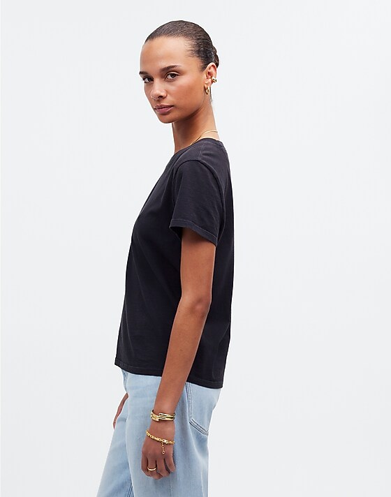 Madewell Premium Standard 01. The Shrunken Tee Black Charcoal