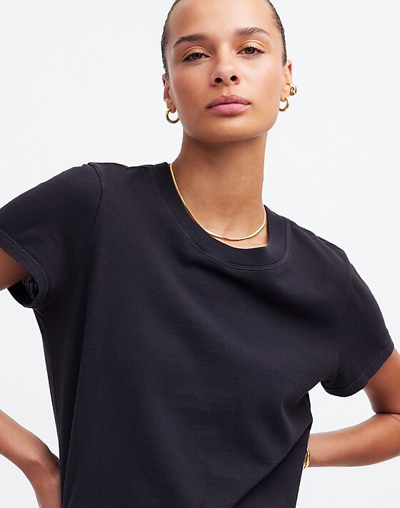 madewell Premium Standard 01. The Shrunken Tee black charcoal