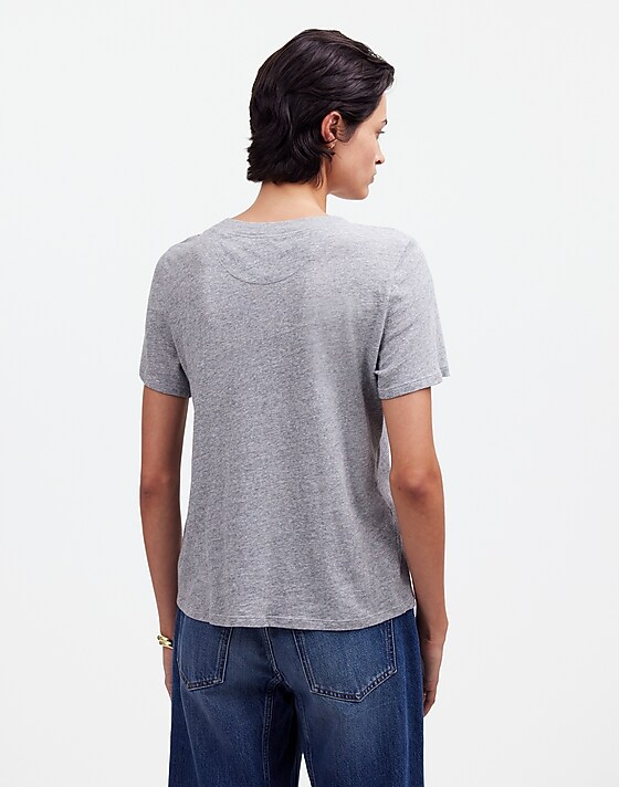 Madewell Premium Standard 01. The Shrunken Tee Hthr Grey