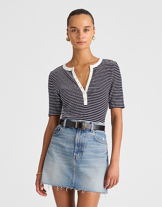 madewell Raw-Hem Denim Mini Skirt in Kelleyville Wash kelleyville wash