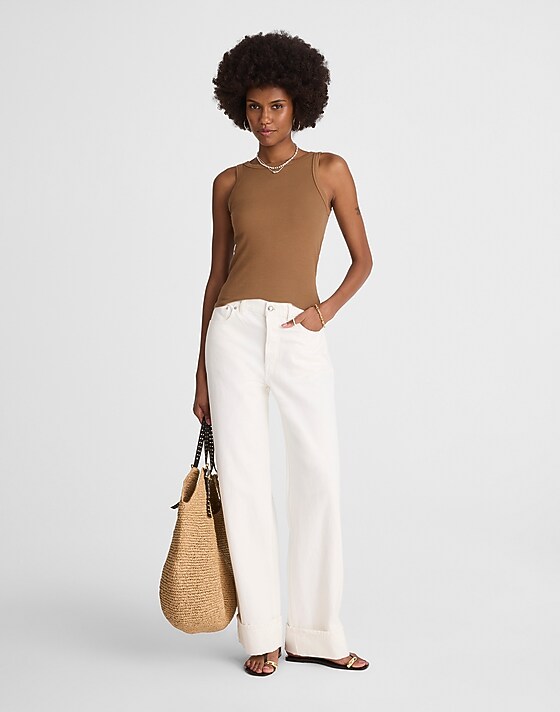 Madewell (Re)generative Cotton Essential High-Neck Tank Faded Birch