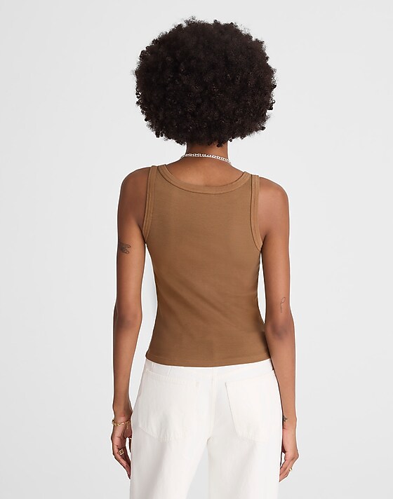 Madewell (Re)generative Cotton Essential High-Neck Tank Faded Birch
