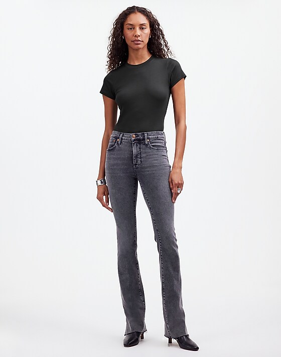 Madewell (Re)generative Cotton Ribbed Crewneck Tee Jet Black