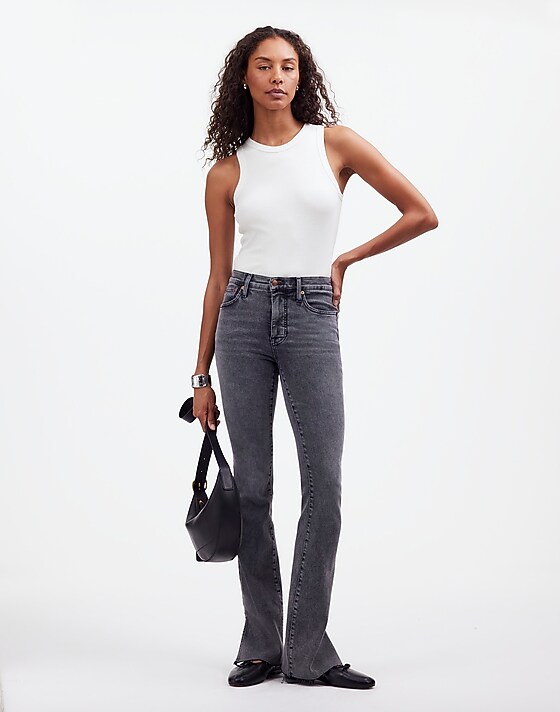 Madewell (Re)generative Cotton Ribbed Cutaway Tank Eyelet White