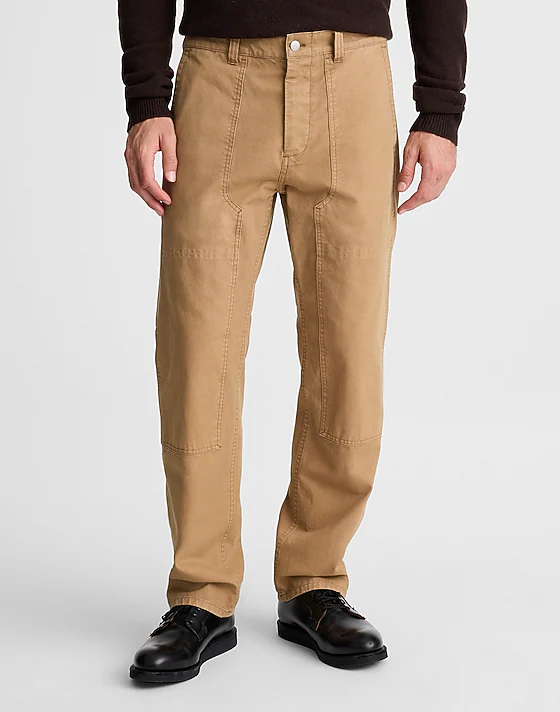 Madewell Relaxed Straight Workwear Pants Maple Seed