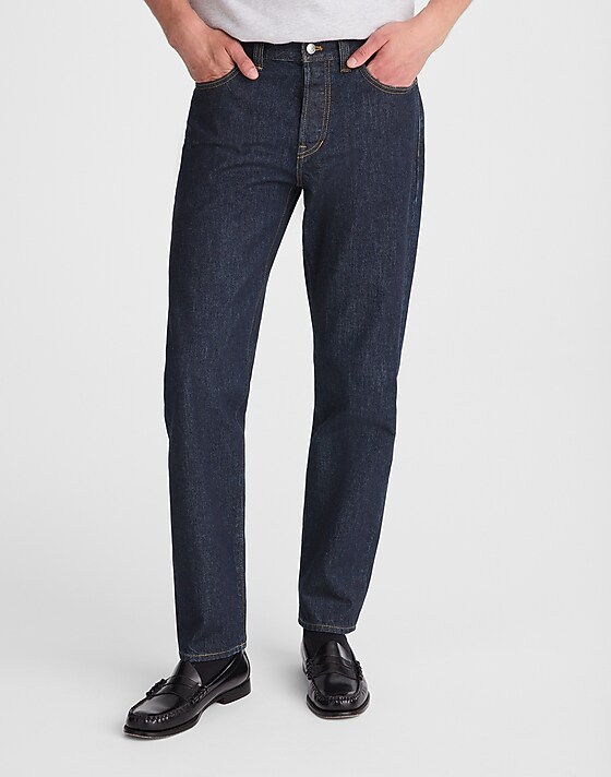 Madewell Relaxed Taper Jeans In Japanese Denim Rinse Wash