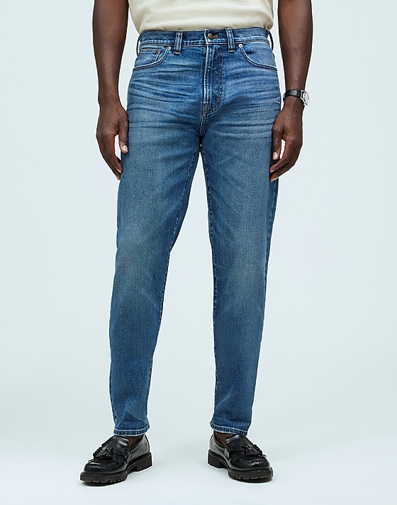 Madewell Relaxed Taper Stretch Selvedge Jeans In Barrington Wash Barrington Wash