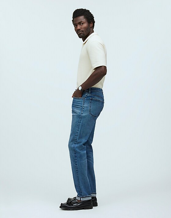Madewell Relaxed Taper Stretch Selvedge Jeans In Barrington Wash Barrington Wash