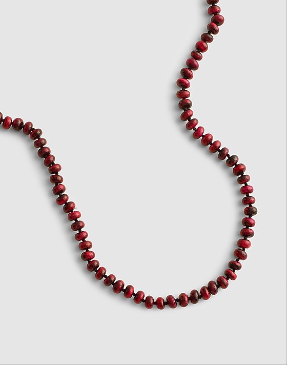 Madewell Semiprecious Beaded Choker Necklace Berry Tigers Eye