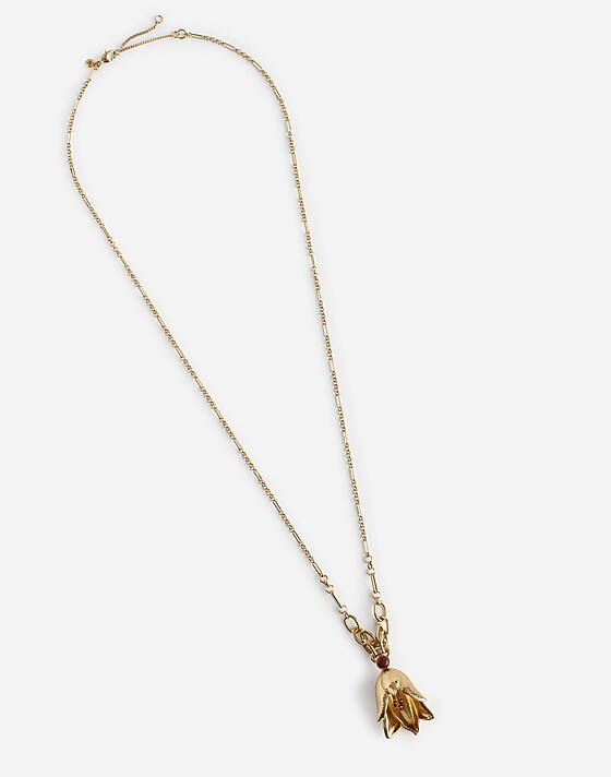 Madewell Semiprecious Lily Long Necklace Polished Bronze