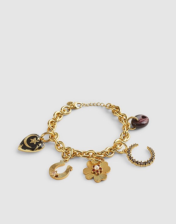 Madewell Semiprecious Mariner Link Charm Dark Pomegranate