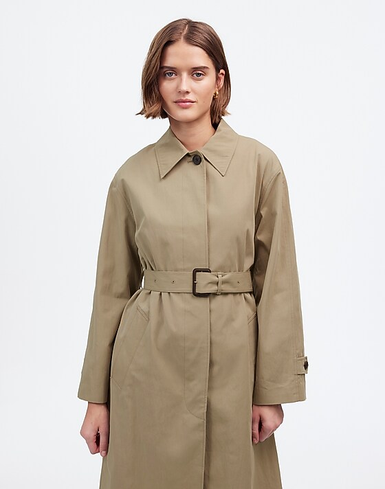 Madewell Single-Breasted Trench Coat Heritage Khaki