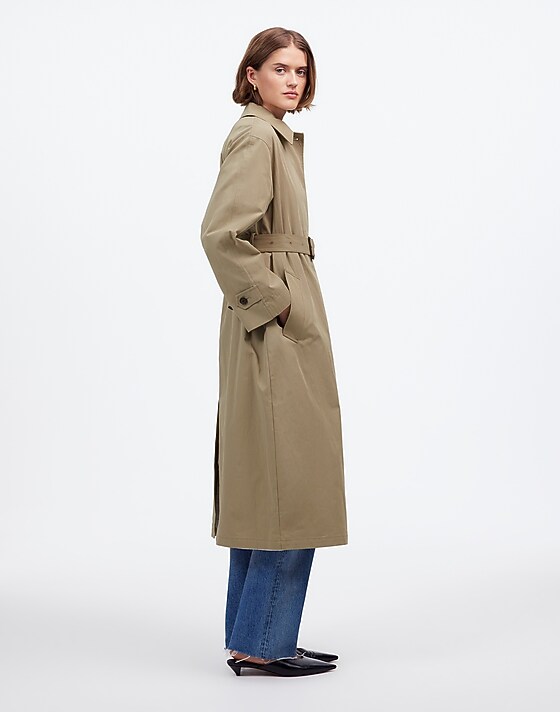 Madewell Single-Breasted Trench Coat Heritage Khaki