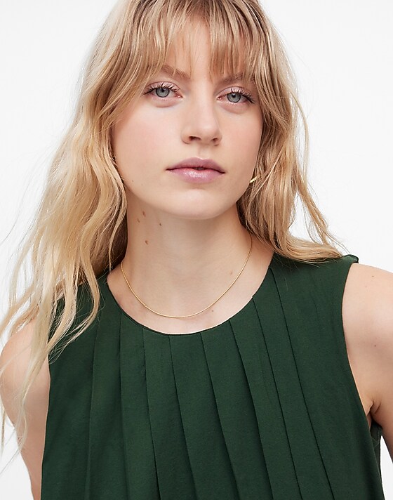 madewell Sleeveless Crewneck Bubble Top summit green