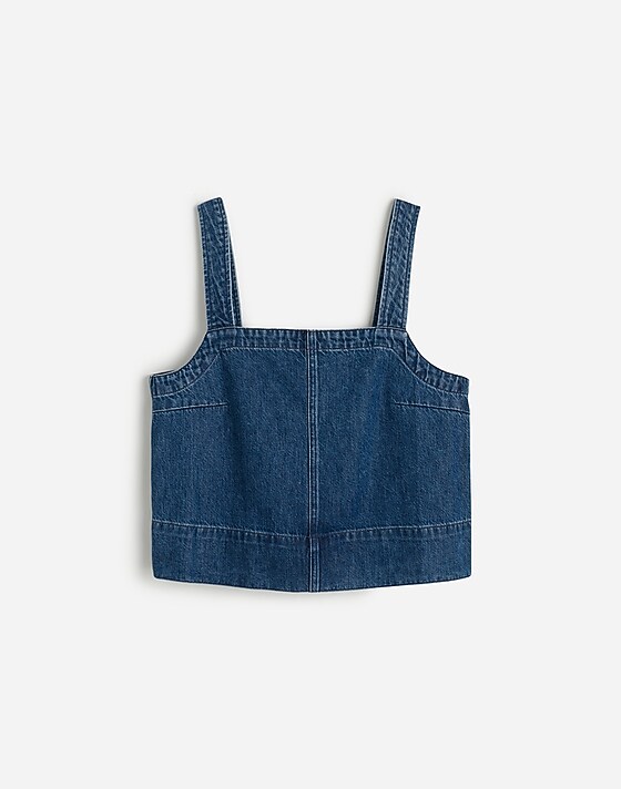 Madewell Squareneck Tank In McNair Wash: Airy Denim Edition Mcnair Wash