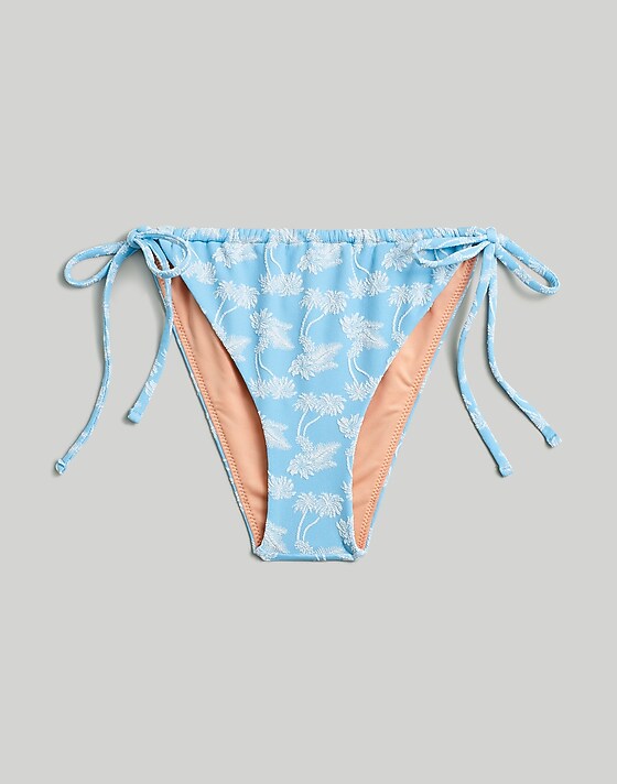Madewell String Bikini Bottom In Floral Tropical Sky