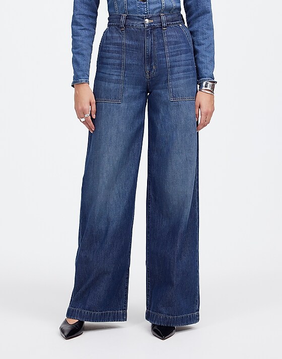 Madewell Superwide-Leg Jeans: Airy Denim Edition Lindewood Wash