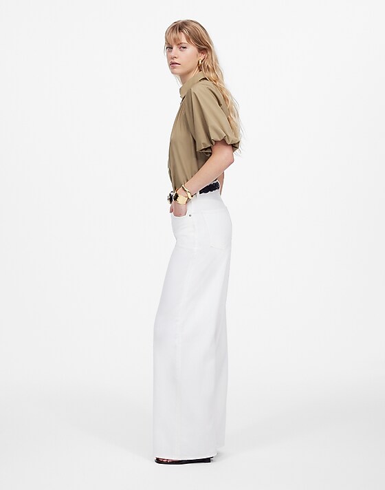 Madewell Superwide-Leg Jeans: Airy Denim Edition Tile White