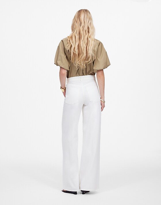 Madewell Superwide-Leg Jeans: Airy Denim Edition Tile White