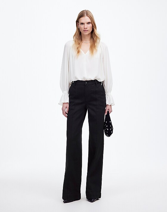 madewell Superwide-Leg Trouser Jeans black rinse wash