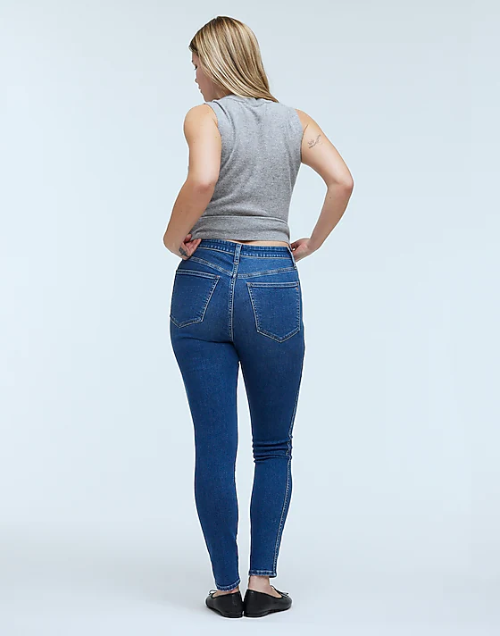 Madewell Tall Curvy 10" High-Rise Roadtripper Authentic Skinny Jeans In Faulkner Wash Faulkner Wash