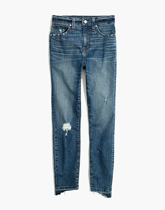 Madewell Tall Curvy High-Rise Skinny Jeans: Drop Step-Hem Edition Everton