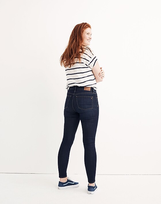 Madewell Taller 9" Mid-Rise Skinny Jeans In Larkspur Wash: TENCEL™ Denim Edition Larkspur