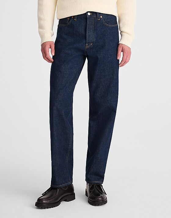 Madewell The 1991 Loose Straight Japanese Selvedge Jean In Rinse Wash Rinse Wash