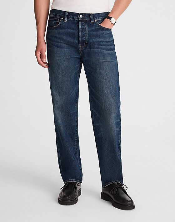 Madewell The 1991 Loose Straight Jean In Japanese Denim Fairside Wash
