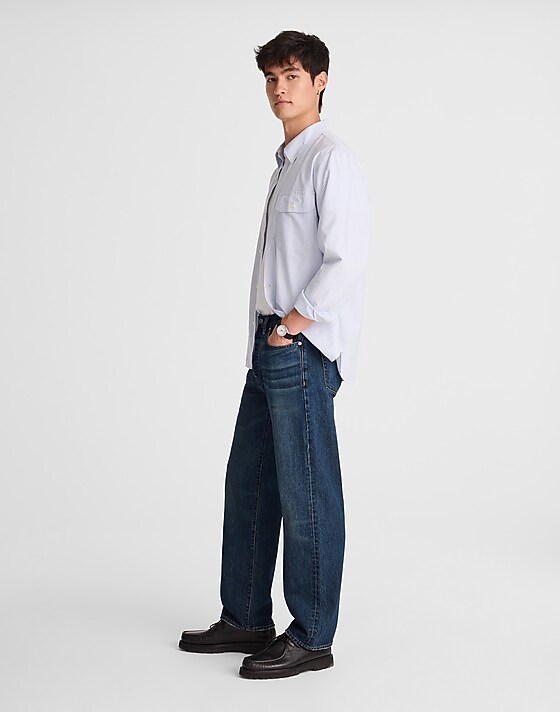 Madewell The 1991 Loose Straight Jean In Japanese Denim Fairside Wash
