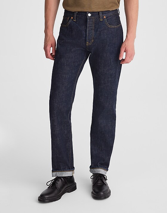Madewell The 1991 Straight-Leg Jean In Hand-Dyed Japanese Selvedge Rinse Wash
