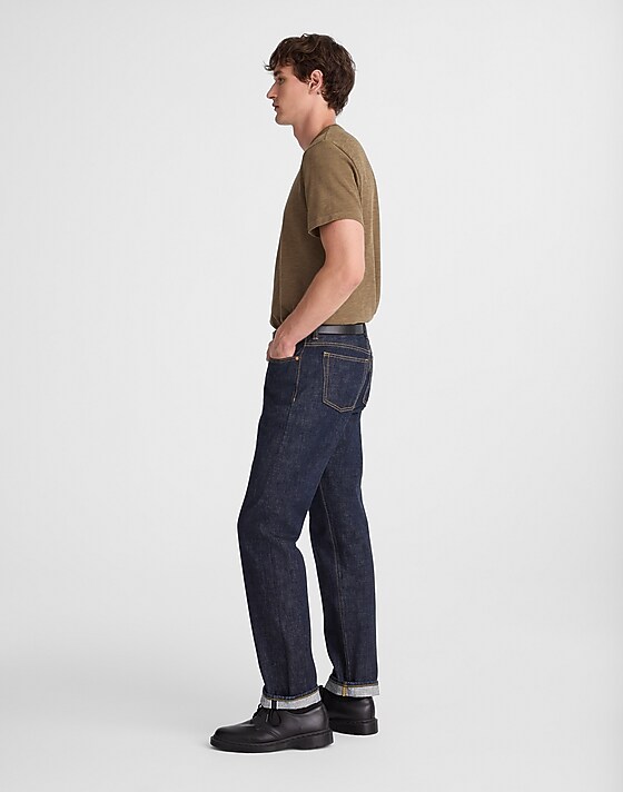 Madewell The 1991 Straight-Leg Jean In Hand-Dyed Japanese Selvedge Rinse Wash