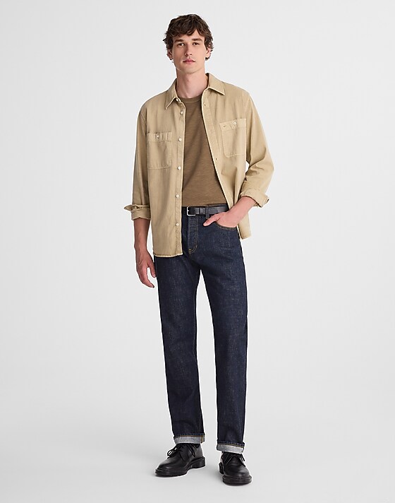 madewell The 1991 Straight-Leg Jean in Hand-Dyed Japanese Selvedge rinse wash