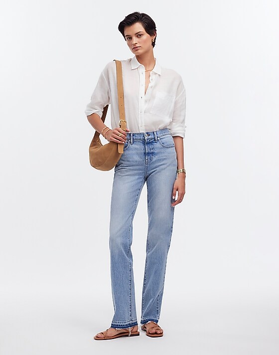 madewell The '90s Straight Mid-Rise Jean barbosa wash
