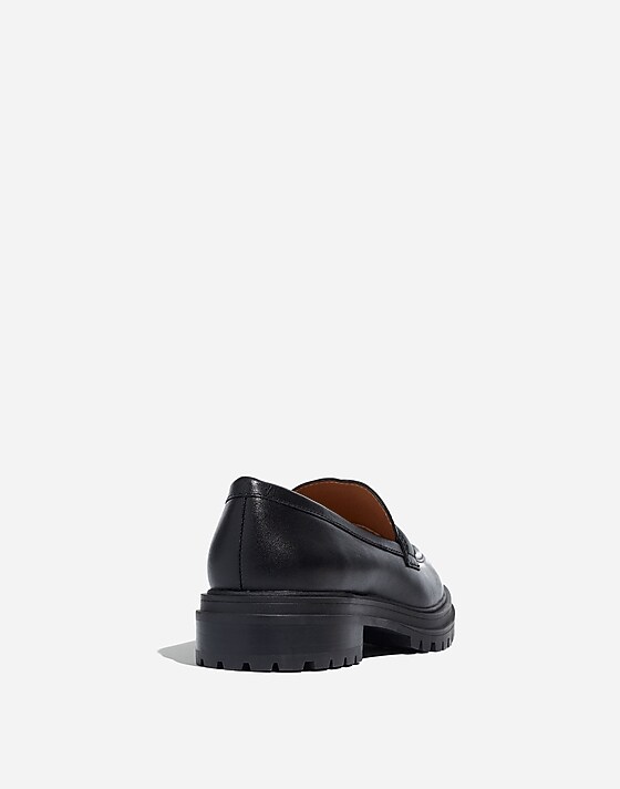 Madewell The Bradley Lugsole Loafer In Leather True Black
