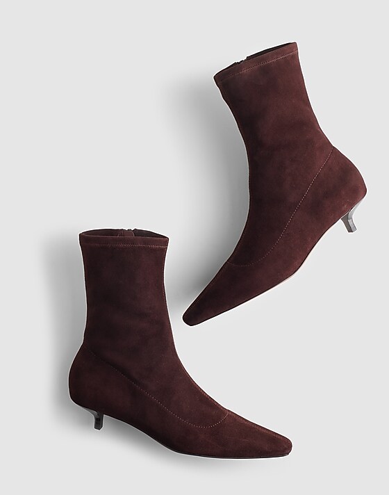 Madewell The Ciel Glove Ankle Boot Chocolate Raisin