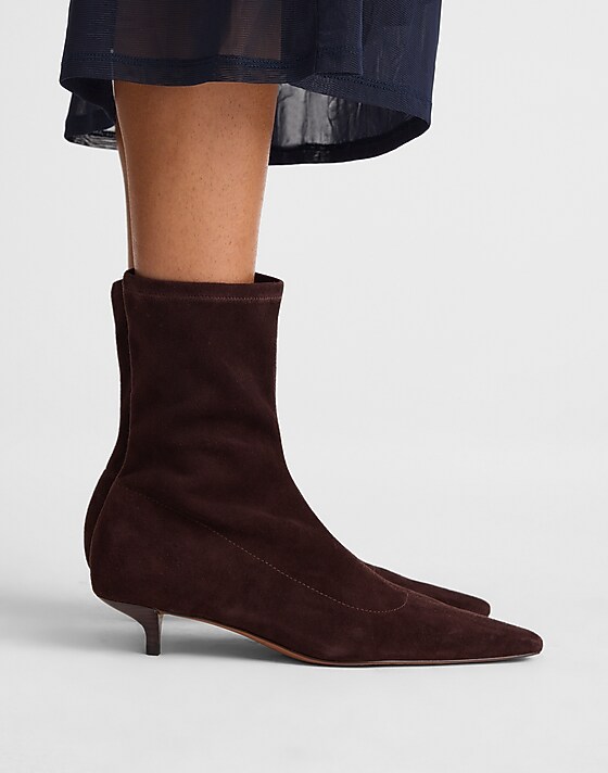 Madewell The Ciel Glove Ankle Boot Chocolate Raisin
