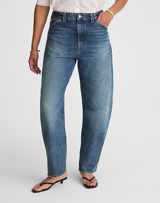 Madewell The Curvy Balloon Jean In Greendale Wash Greendale Wash