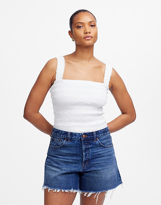 madewell The Curvy Brynn Long Short in Polacheck Wash polacheck wash