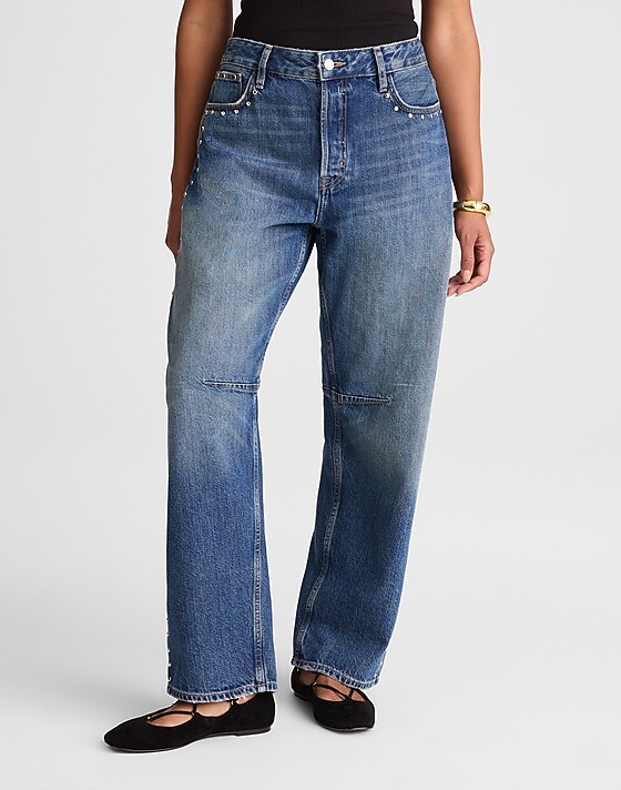 Madewell The Curvy Darted Barrel-Leg Jean Concho Wash