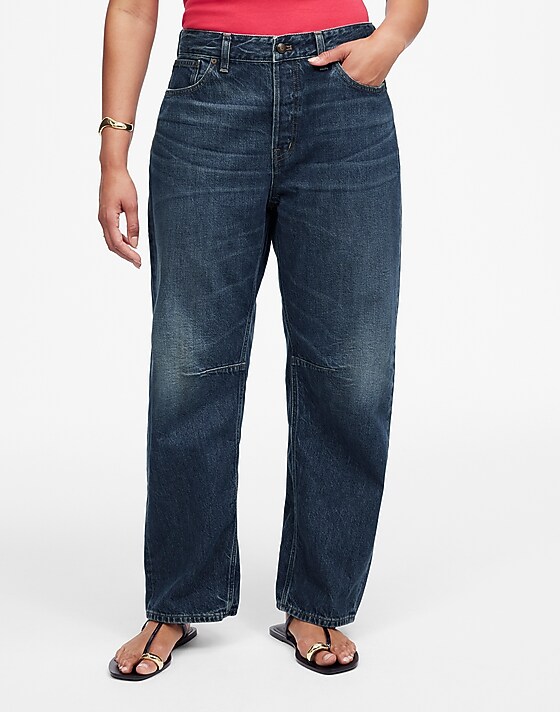 Madewell The Curvy Darted Barrel-Leg Jean Danver Wash