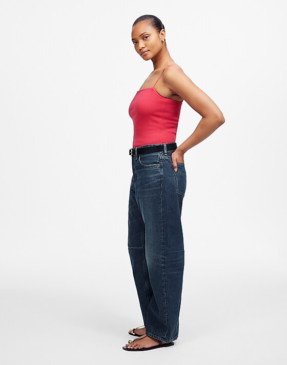 Madewell The Curvy Darted Barrel-Leg Jean Danver Wash