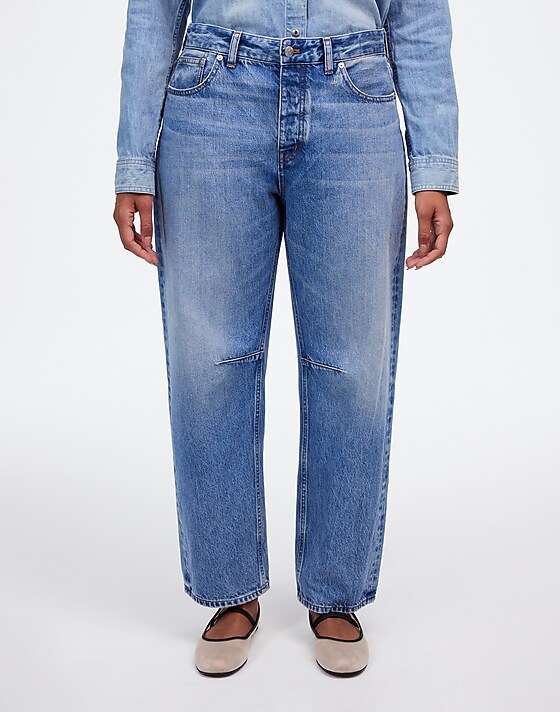 Madewell The Curvy Darted Barrel-Leg Jean Dobbins Wash
