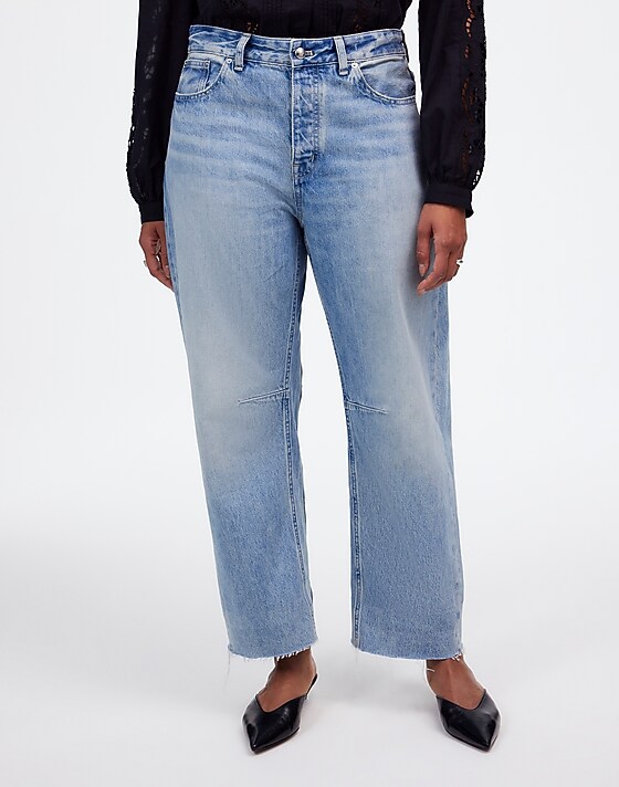 Madewell The Curvy Darted Barrel-Leg Jean Edmonson Wash